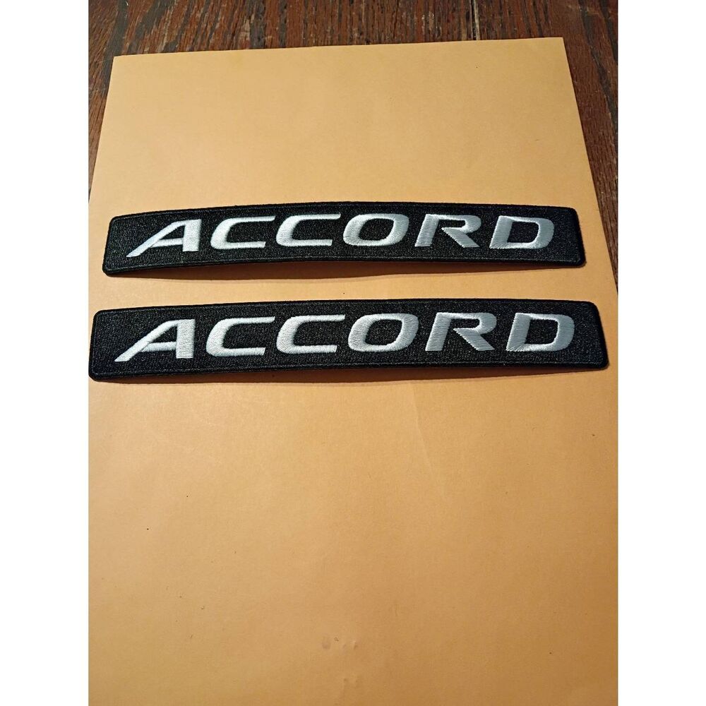 New Honda Accord Black White Iron On Patches for Jacket Hat Shirt Pants Car Cove